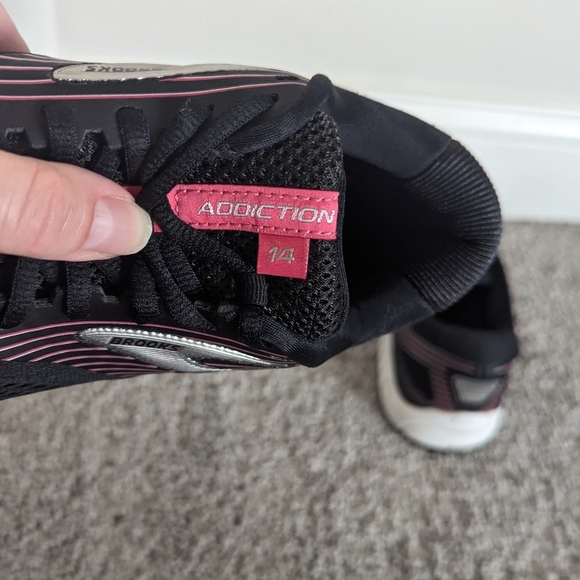 Brooks Addiction 14 Black and Pink sz 8 Like New - Picture 5 of 8